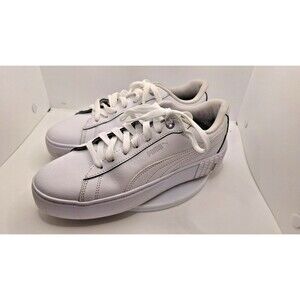 Puma Smash Platform V3 Womens Size 9 White Athletic‎ Leather Shoes Sneakers
